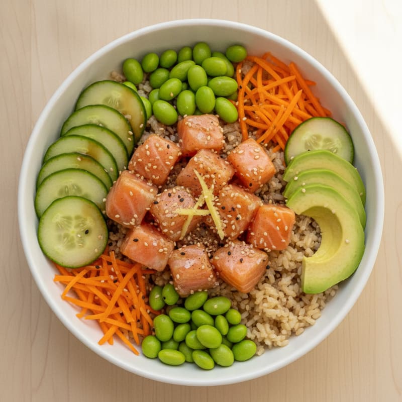 Salmon Poke Bowl with Avocado
