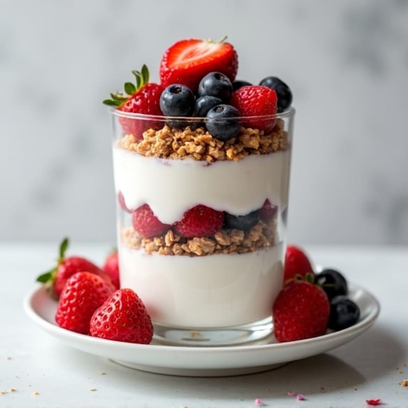Creamy Greek Yogurt Protein Parfait with Mixed Berries