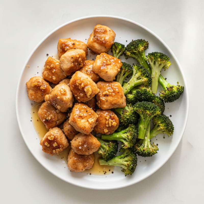 Air-Fried Chicken Bites with Honey-Garlic Glaze