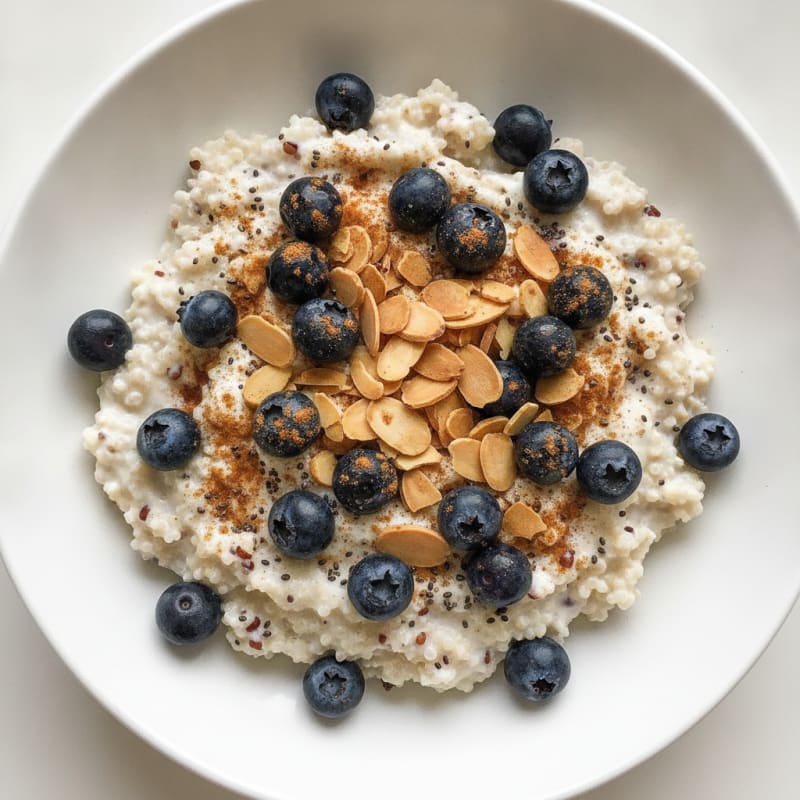 Berry Quinoa Breakfast Bowl with Almonds