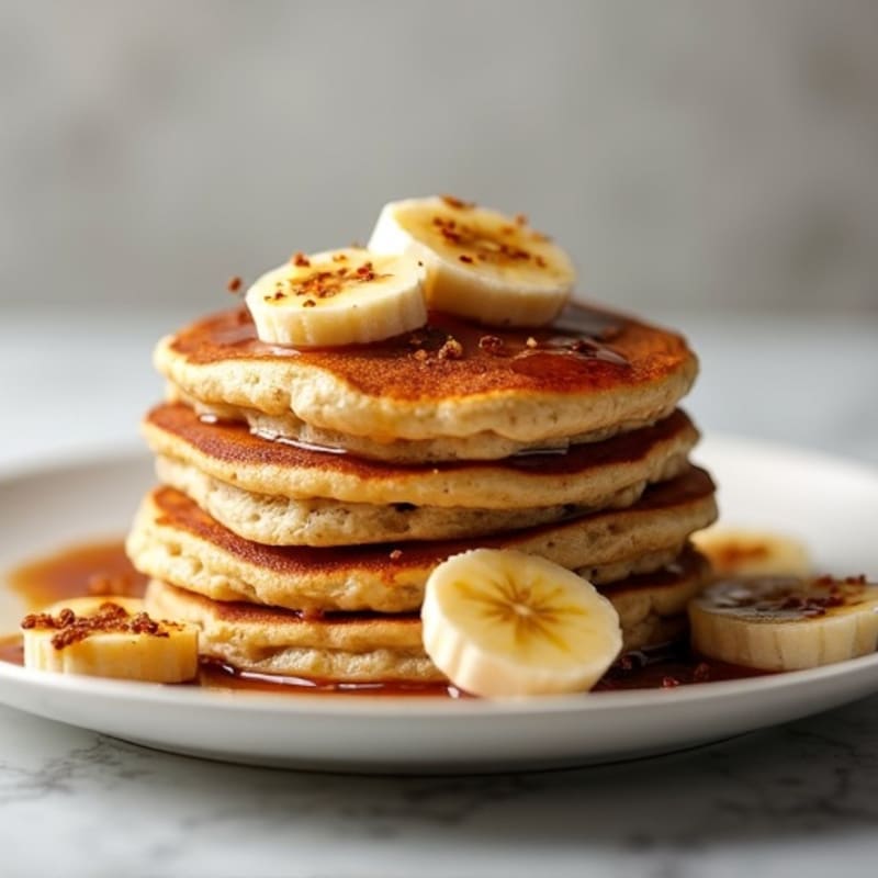 Protein-Packed Caramelized Banana Oat Pancakes