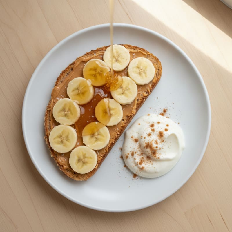 Peanut Butter Banana Honey Toast