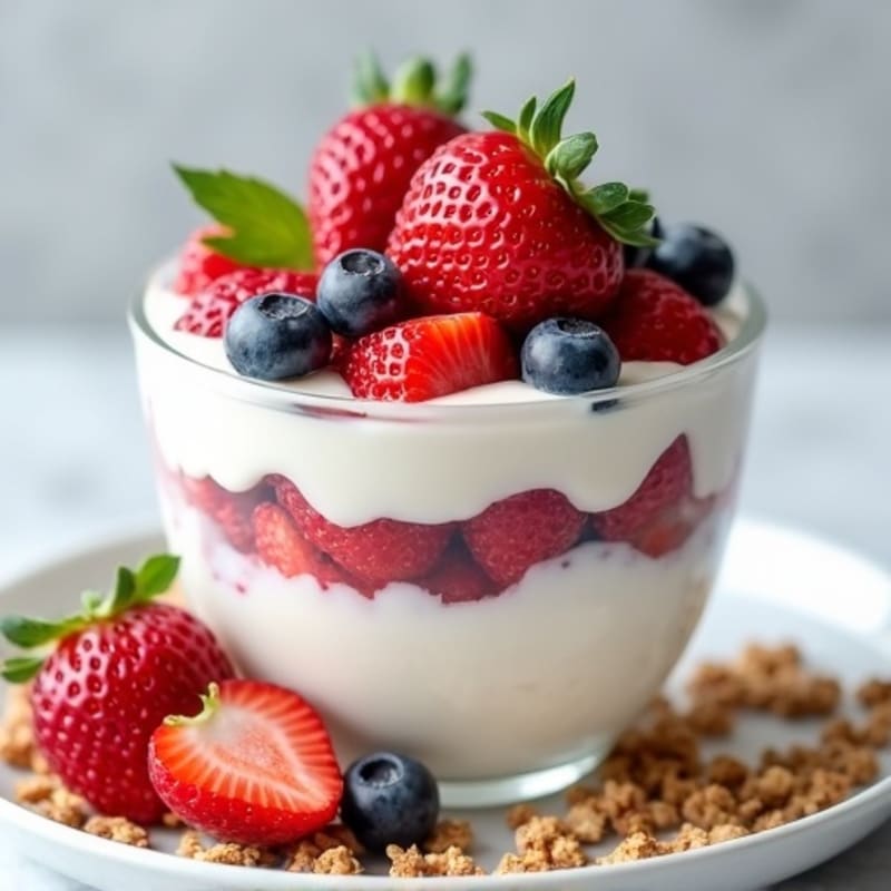 Creamy Greek Yogurt Protein Parfait with Mixed Berries
