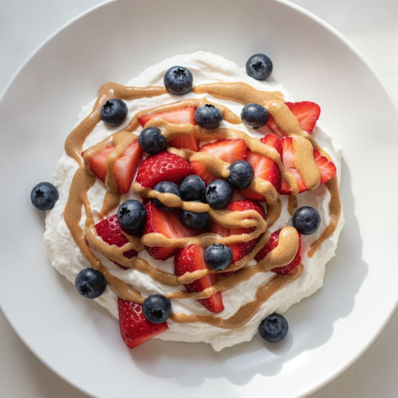 Silky Greek Yogurt Protein Mousse with Berries