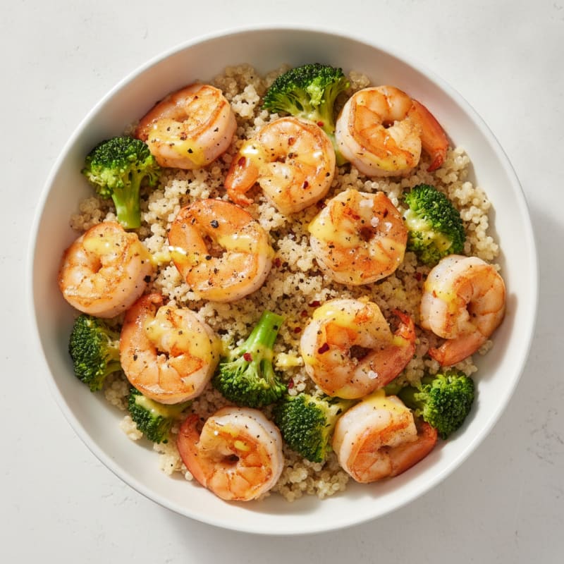Garlic Shrimp and Quinoa Protein Bowl