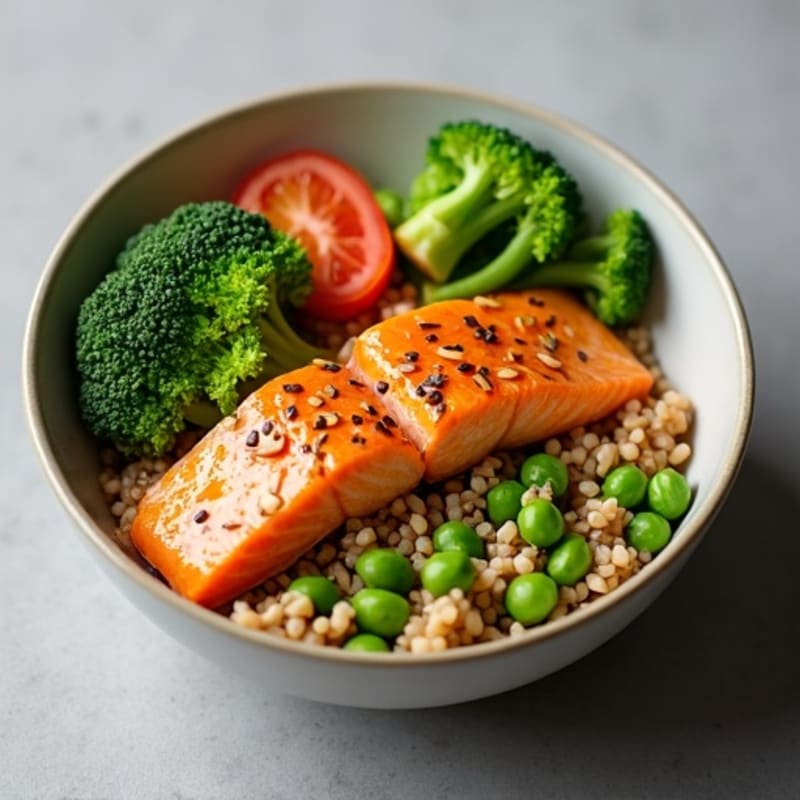 Sesame Ginger Salmon Rice Bowl