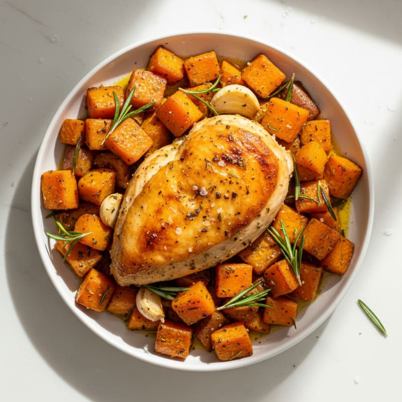 Garlic Herb Roasted Chicken with Root Vegetables