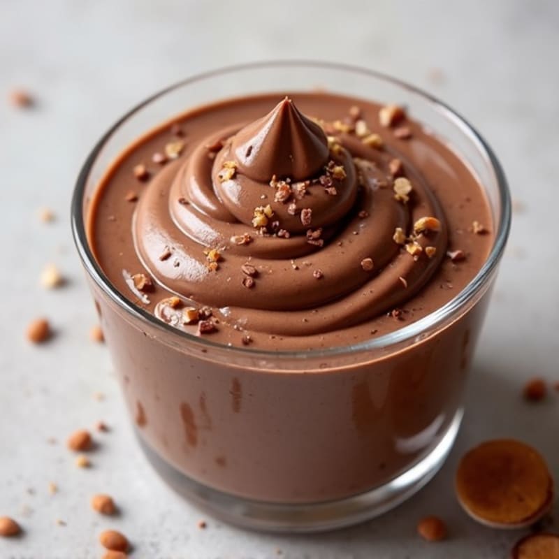 Silky Chocolate Protein Pudding with Almond Butter Swirl