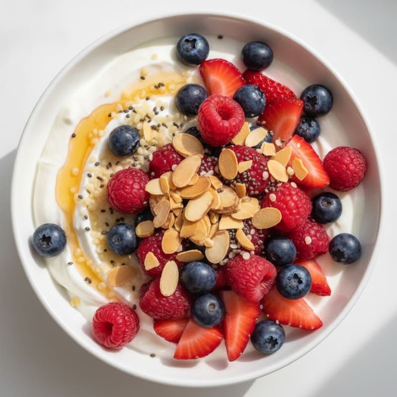 Creamy Greek Yogurt Protein Parfait with Mixed Berries