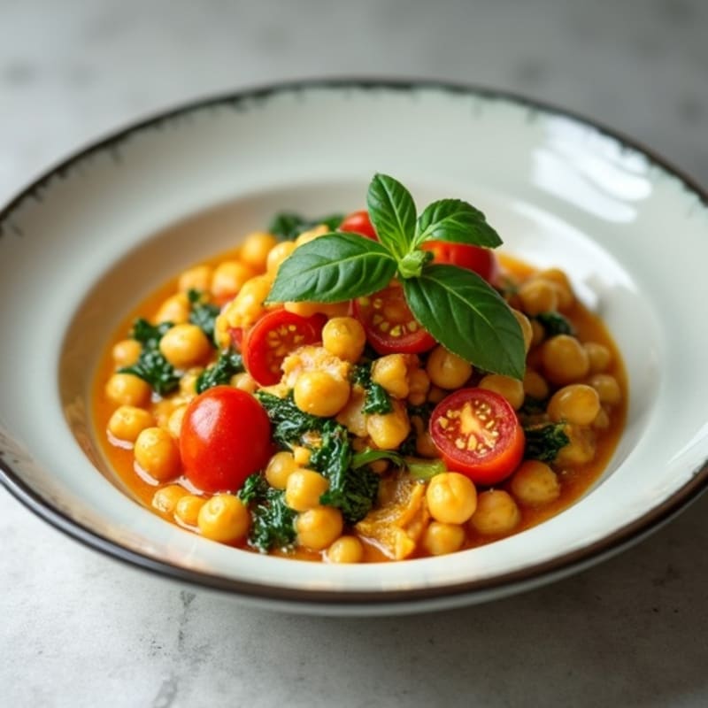 Creamy Chickpea and Spinach Curry