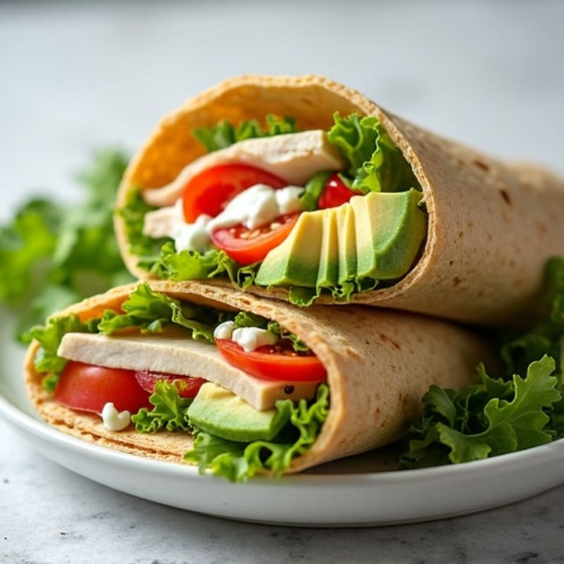 Creamy Avocado Turkey Wrap