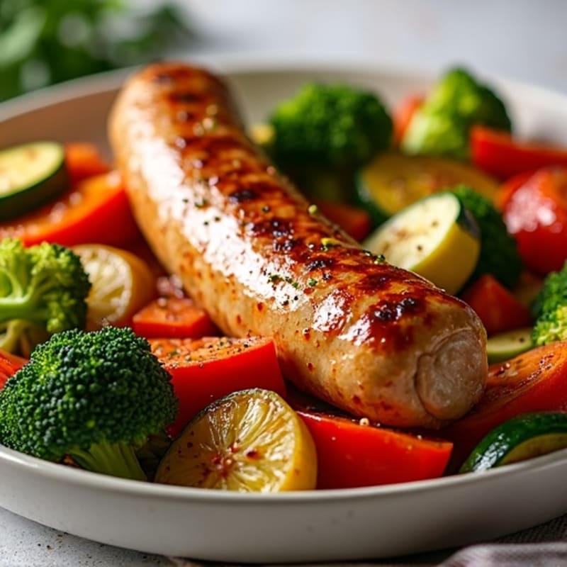 Sheet Pan Chicken Sausage with Crispy Roasted Vegetables