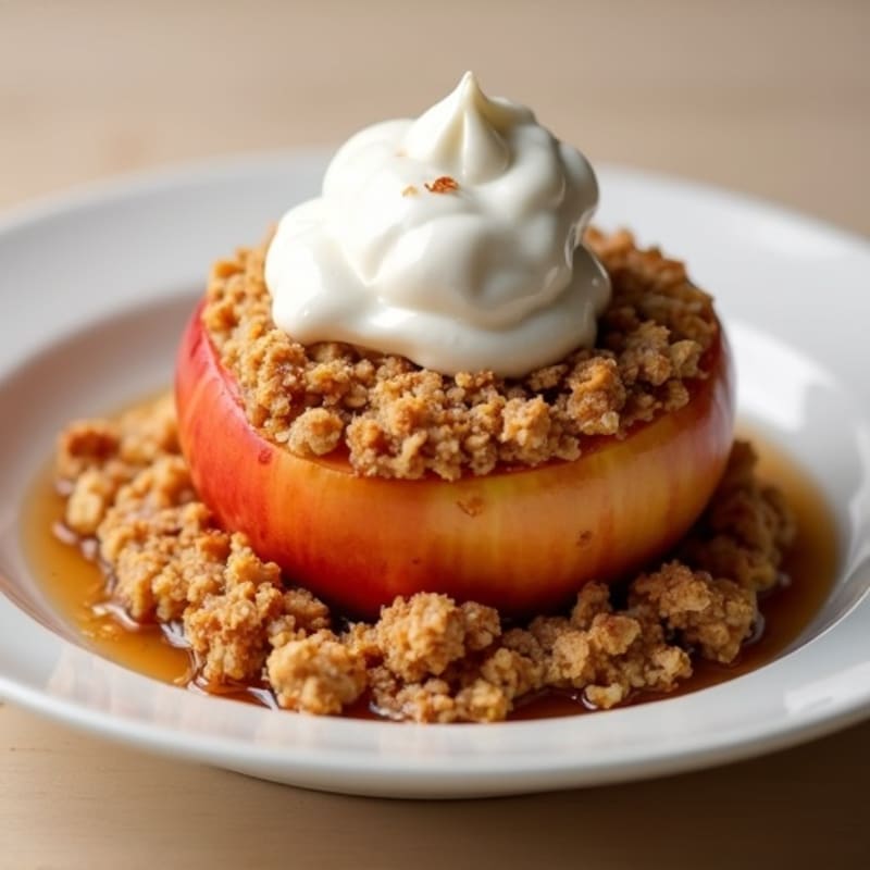 Cinnamon-Spiced Baked Apple Oat Crumble