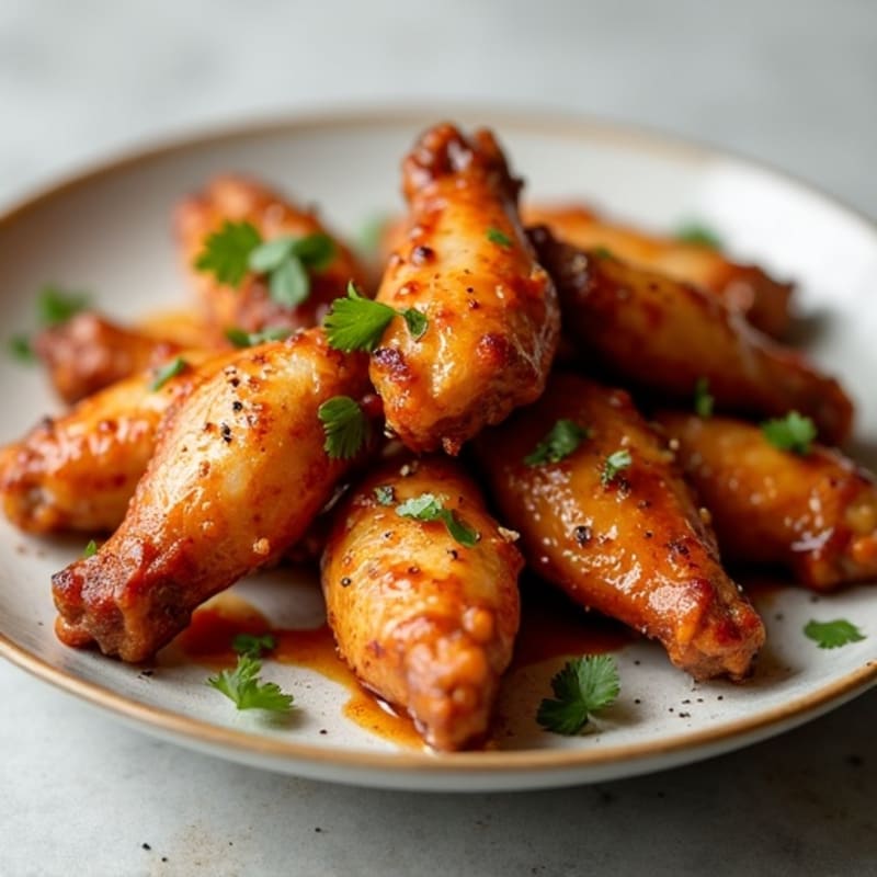 Crispy Baked Chicken Wings with Sticky Honey Glaze