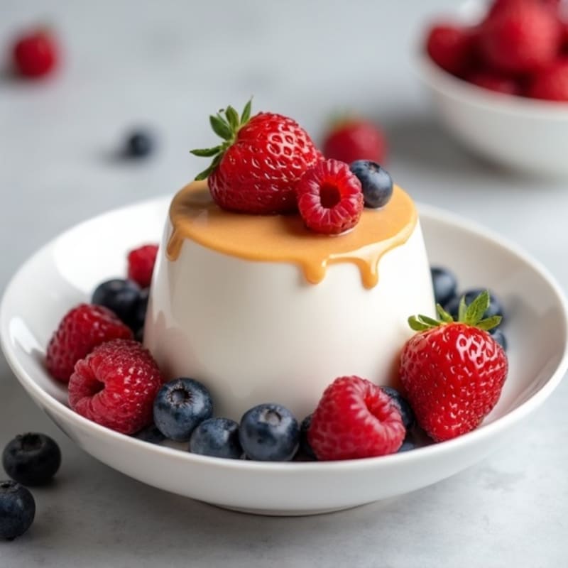 Greek Yogurt Protein Mousse with Mixed Berries