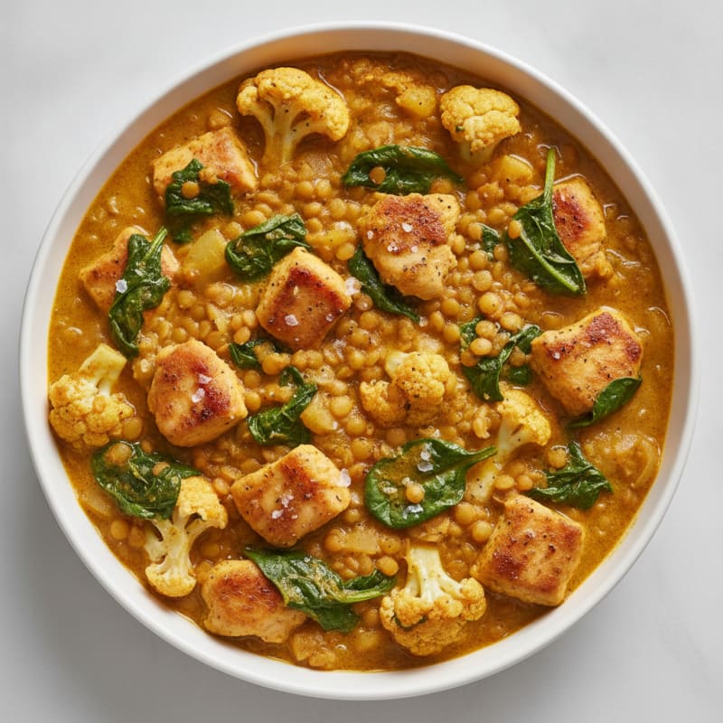 Hearty Lentil and Chicken Vegetable Curry