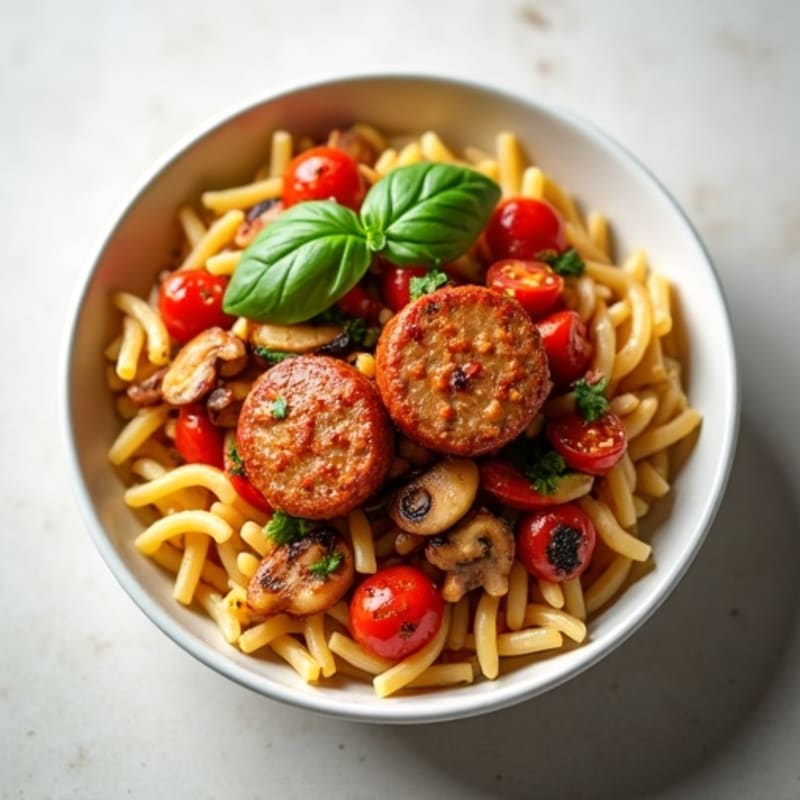 Hearty Lean Sausage and Vegetable Ragu with Whole Wheat Pasta