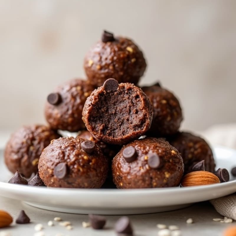 No-Bake Dark Chocolate Almond Energy Bites
