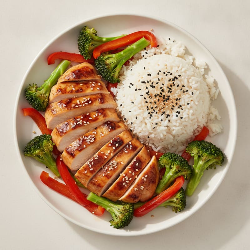 Teriyaki Glazed Chicken with Sesame Rice