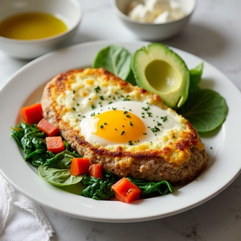 Egg White and Turkey Sausage Scramble with Spinach