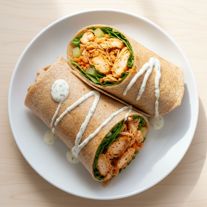 Buffalo Ranch Chicken Salad Wrap