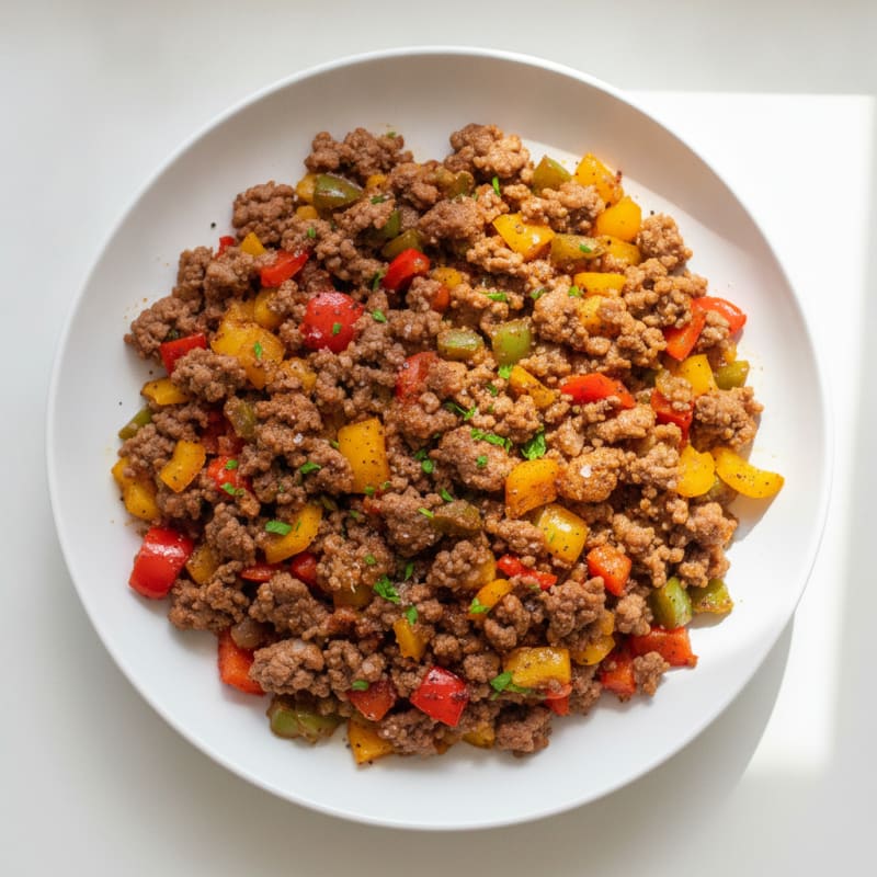 Ground Beef and Bell Pepper Skillet