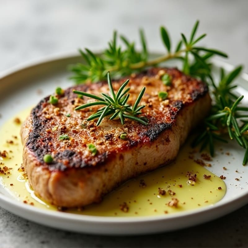 Garlic-Herb Crusted Pan-Seared Steak