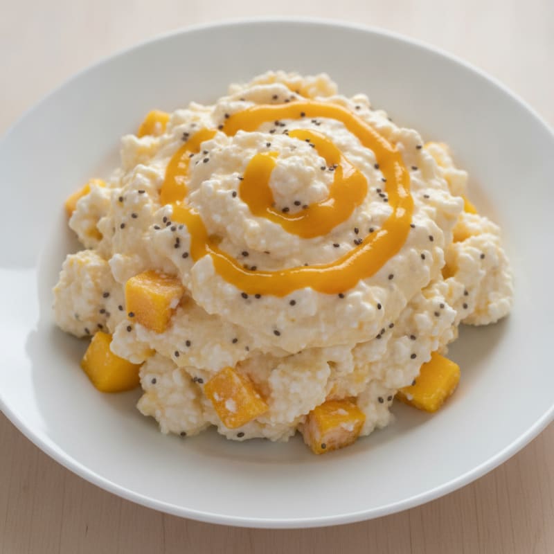 Cottage Cheese and Frozen Mango Protein Smoothie