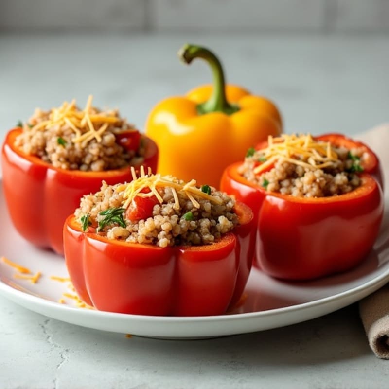 Hearty Lean Ground Turkey Stuffed Bell Peppers