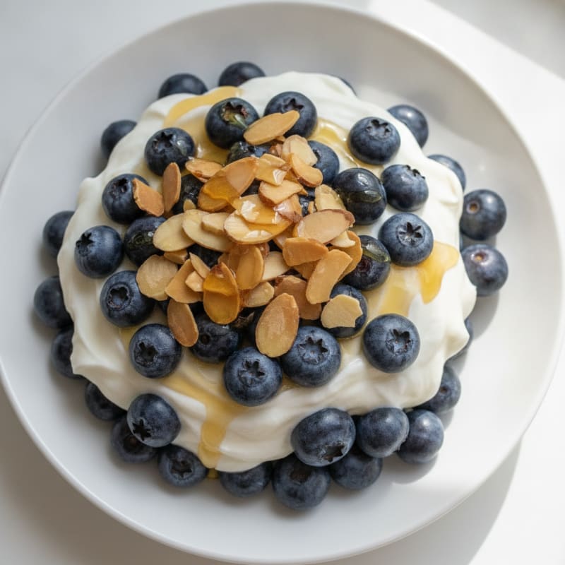 Greek Yogurt Protein Parfait with Berries and Almonds
