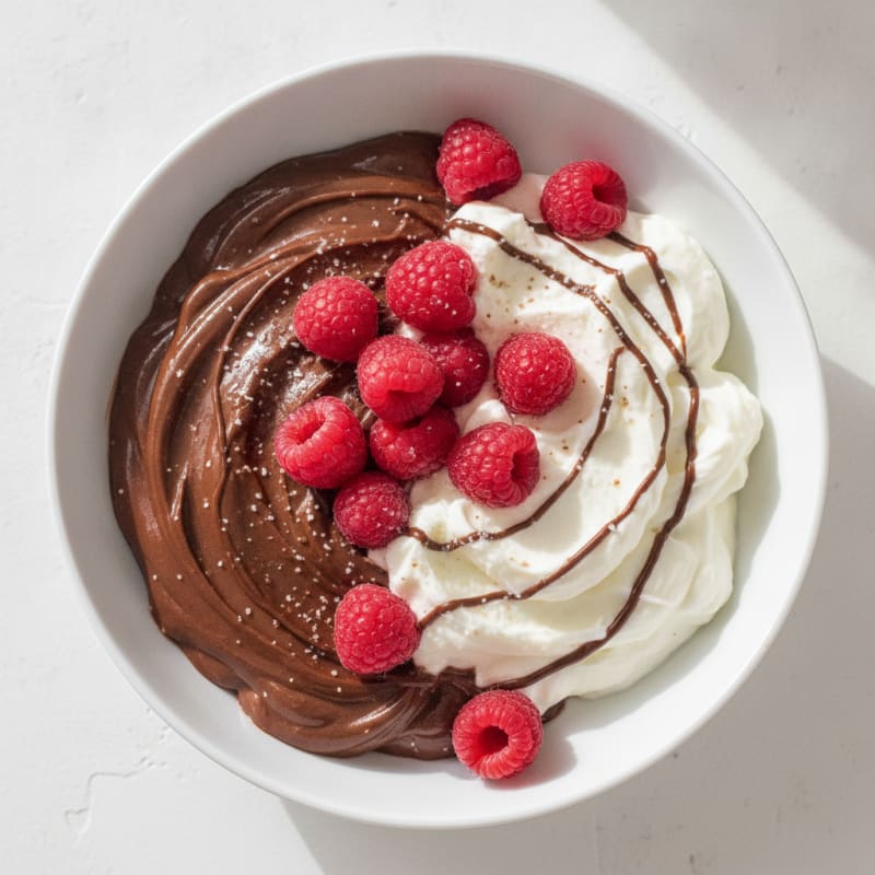 Silky Chocolate Protein Pudding with Greek Yogurt
