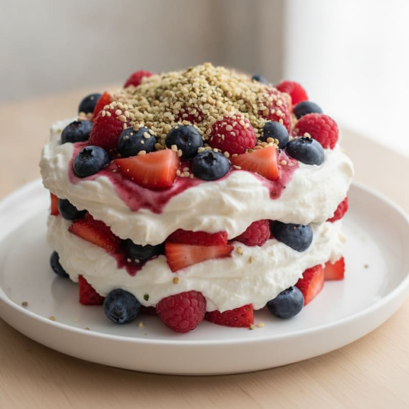 Greek Yogurt Protein Parfait with Mixed Berries