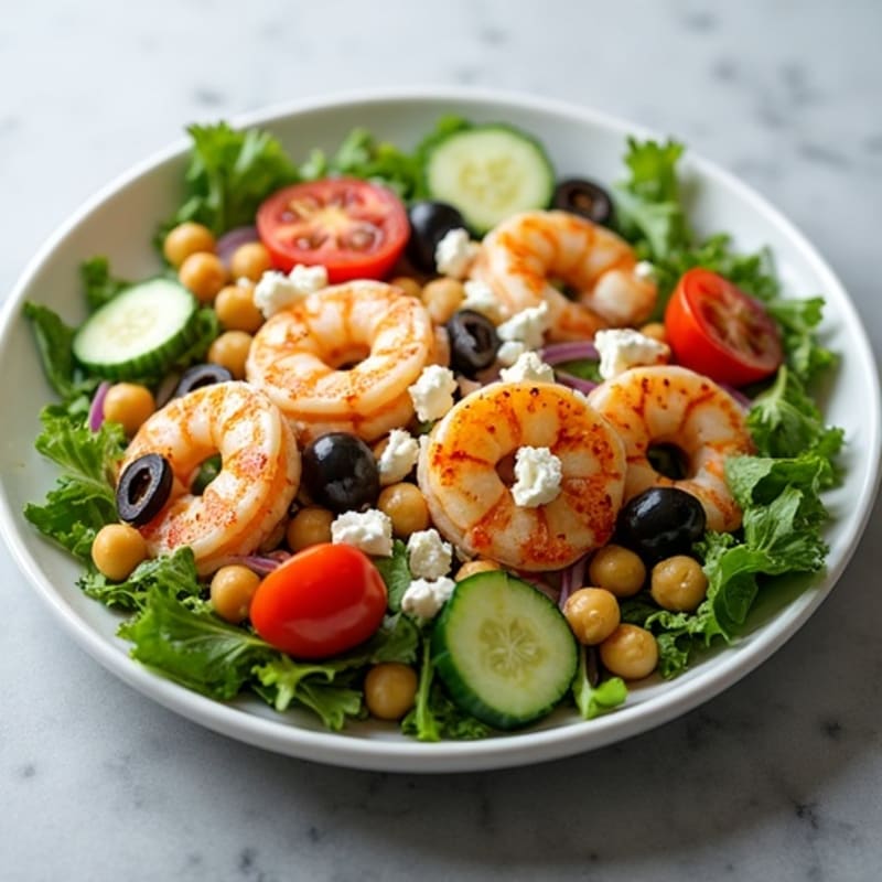 Fresh Mediterranean Chopped Salad with Herb-Marinated Feta