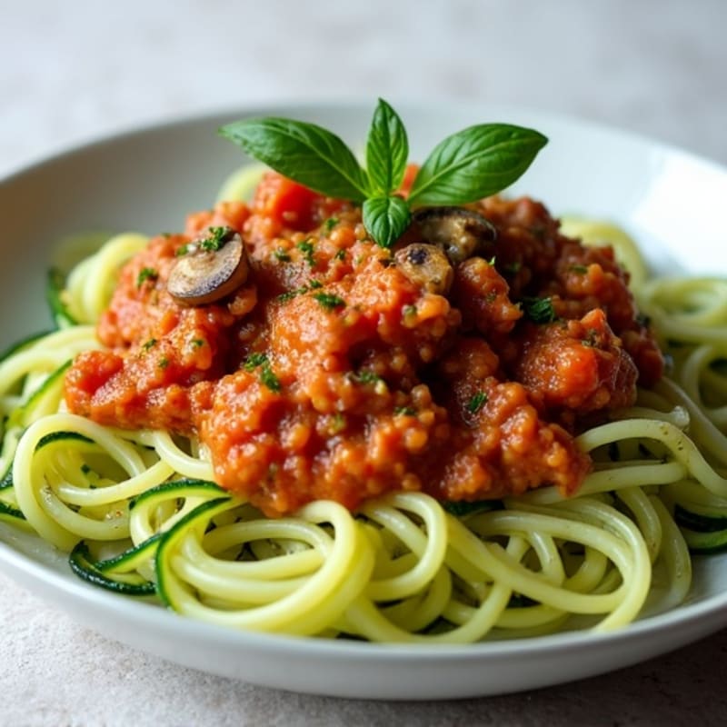 High-Protein Turkey Bolognese with Zucchini Noodles