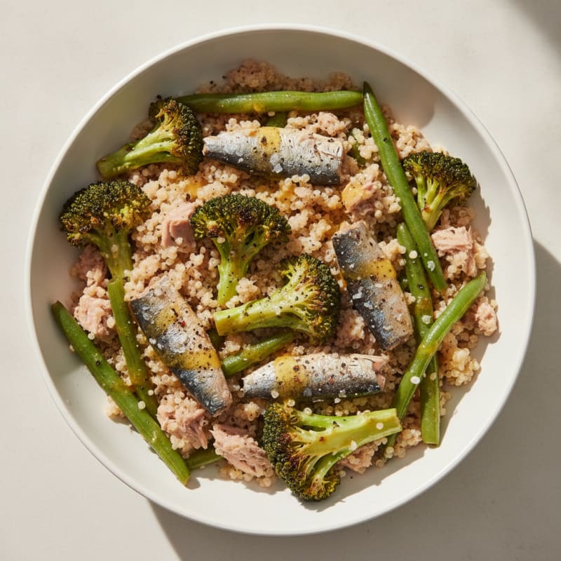 Mediterranean Tuna Quinoa Bowl with Roasted Vegetables
