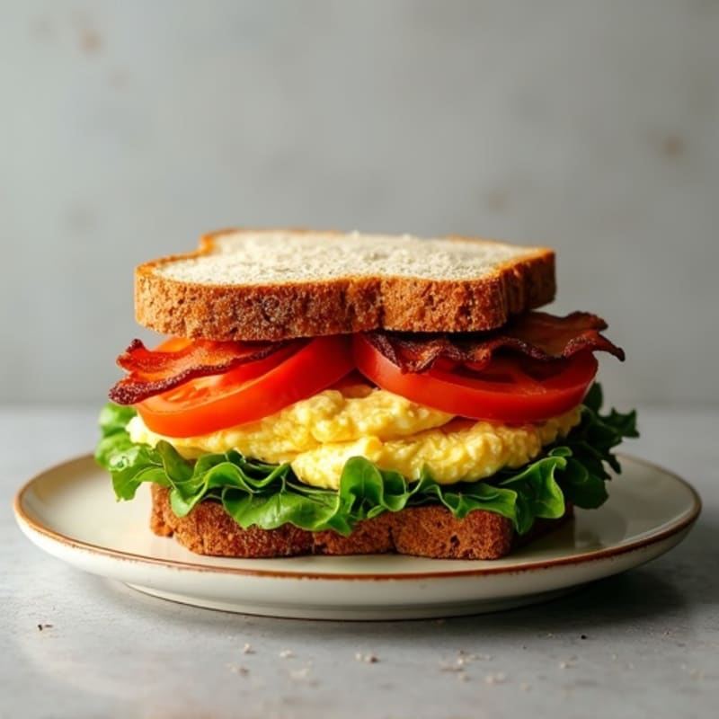 Crispy Turkey Bacon, Fresh Tomato, and Creamy Avocado Whole Grain Sandwich