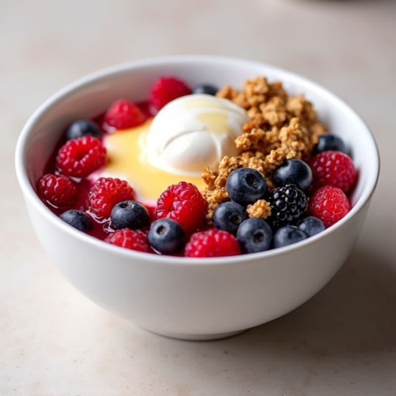 Protein-Packed Greek Yogurt Bowl with Mixed Berry Compote