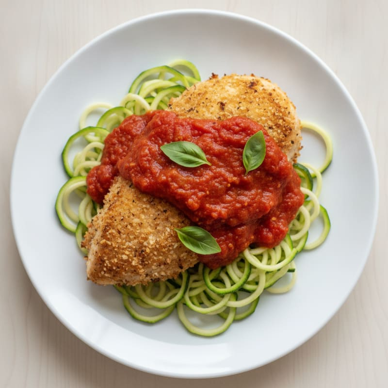 Parmesan-Crusted Chicken with Marinara Sauce