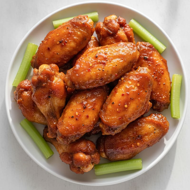Spicy BBQ Glazed Chicken Wings