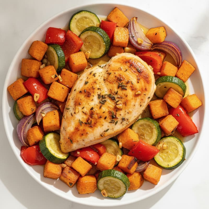 Herb-Roasted Chicken Breast with Vegetables