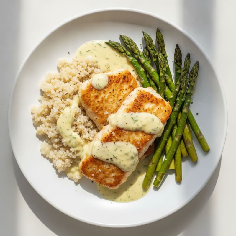 Pan-Seared Mahi Mahi with Lemon-Dill Sauce