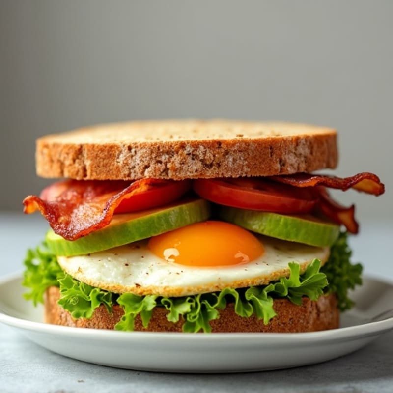 Crispy Bacon, Creamy Avocado, Fresh Tomato, and Crisp Lettuce Sandwich