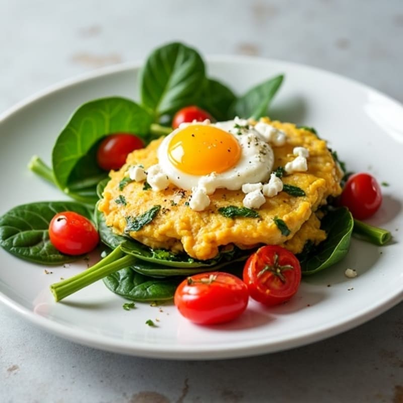 Protein-Packed Spinach and Feta Egg White Scramble