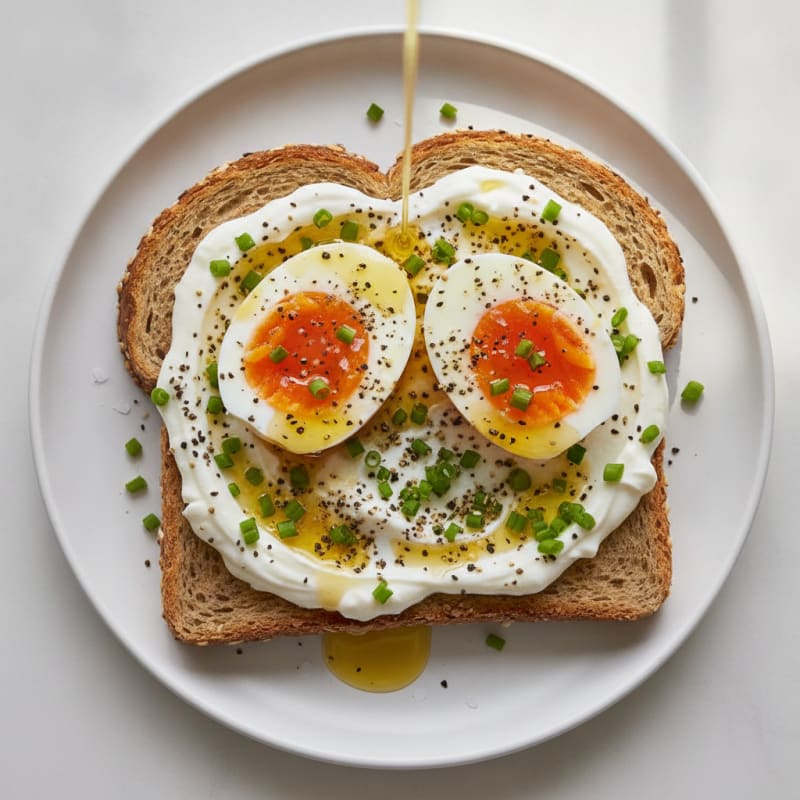 Savory Yogurt Toast with Jammy Eggs
