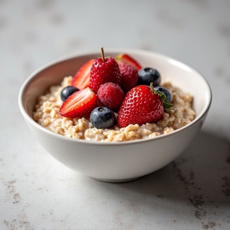 Creamy Protein Oats with Fresh Berries