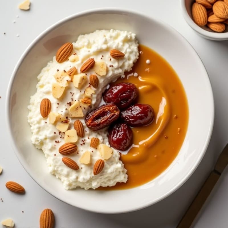 Creamy Cottage Cheese Protein Bowl with Salted Date Caramel
