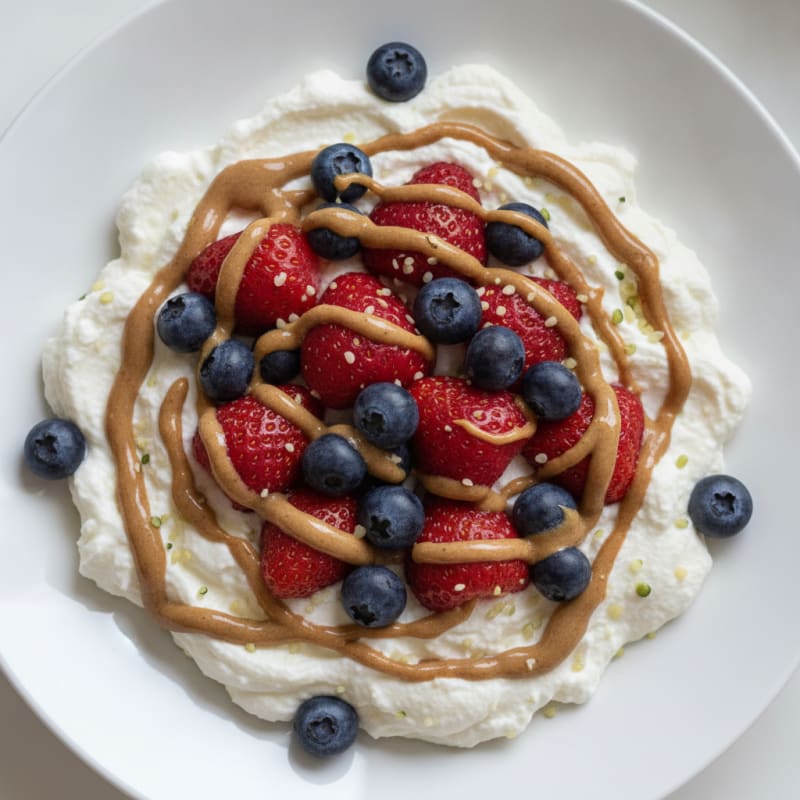 Silky Greek Yogurt Protein Mousse with Berries