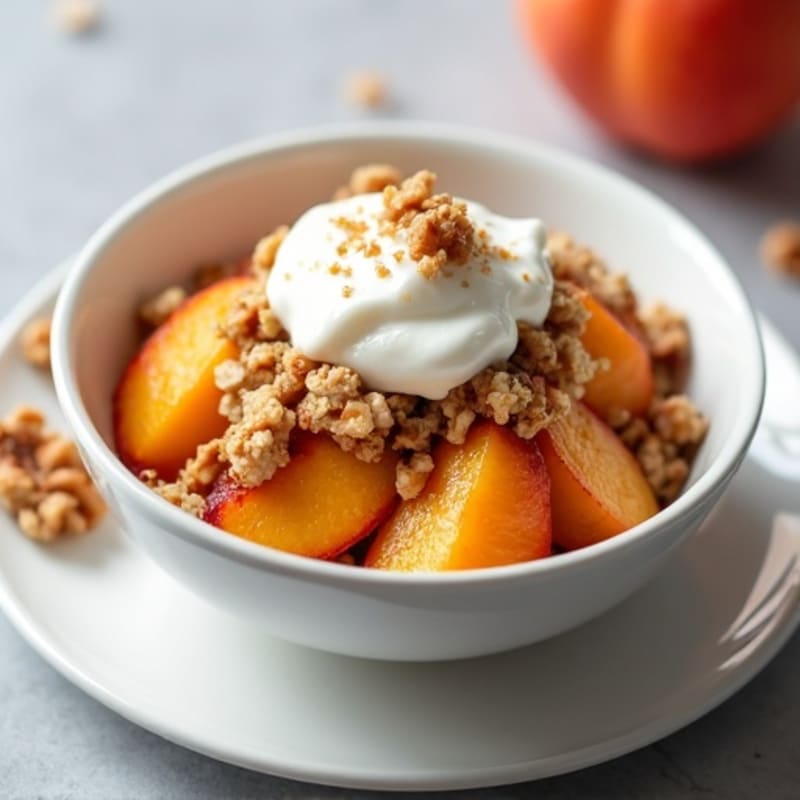 Sweet Baked Peach and Oat Crumble