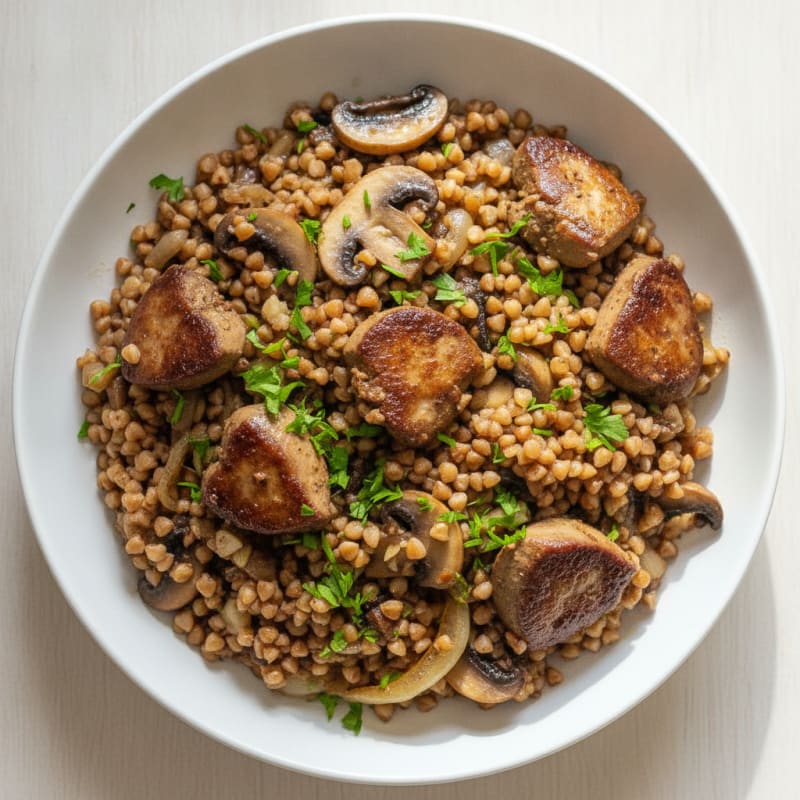 Chicken Liver and Buckwheat Pilaf