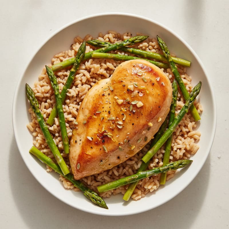 Lemon Herb Roasted Chicken with Rice